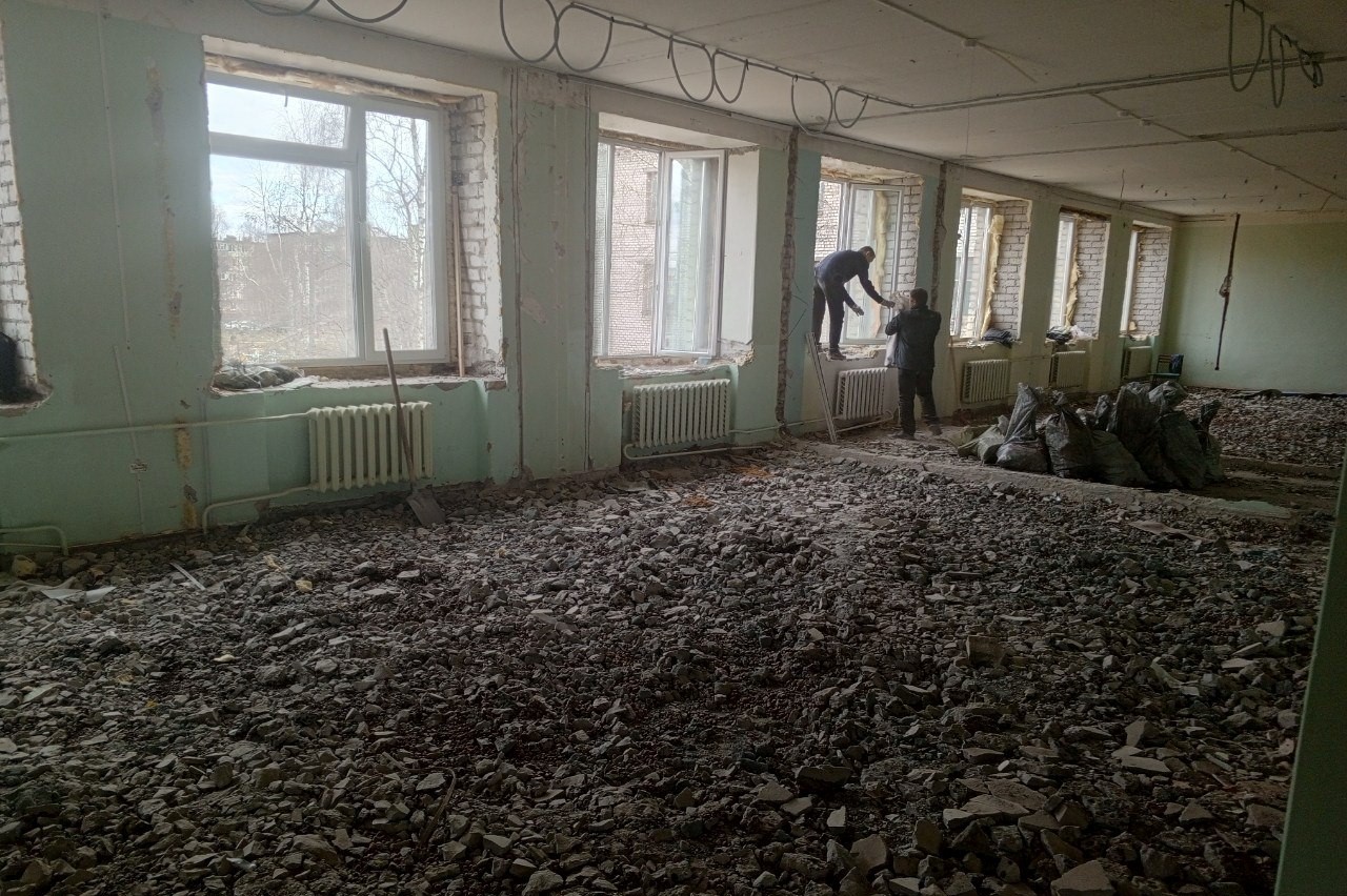 В кадровом центре Новодвинска в рамках нацпроекта «Демография» идет ремонт
